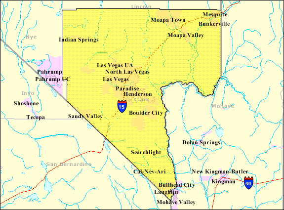 Clark County NV Map